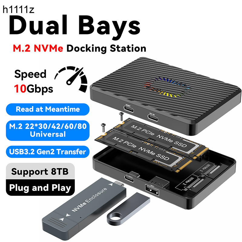 8Tb M2 Nvme Ssd - محطة إرساء Dual Bays M.2 NVME
