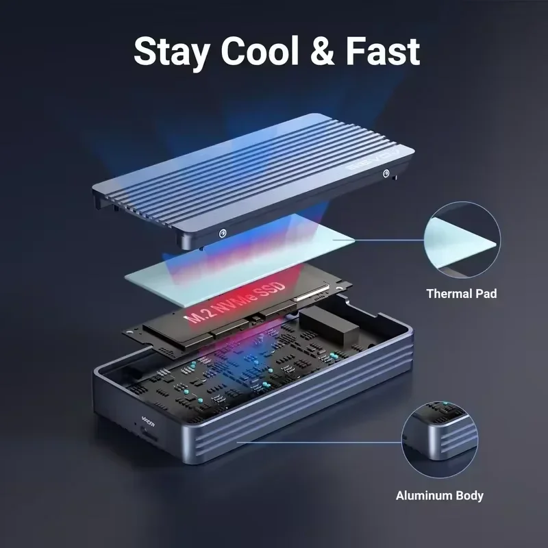 علبة ACASIS 40Gbps M.2 NVMe SS - مراجعة Usb4 40Gbps External Ssd 8Tb وسعره