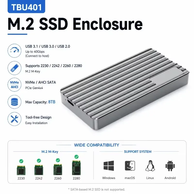 AP01 حافظة خارجية محمولة من ال - مراجعة Usb4 40Gbps External Ssd 8Tb وسعره